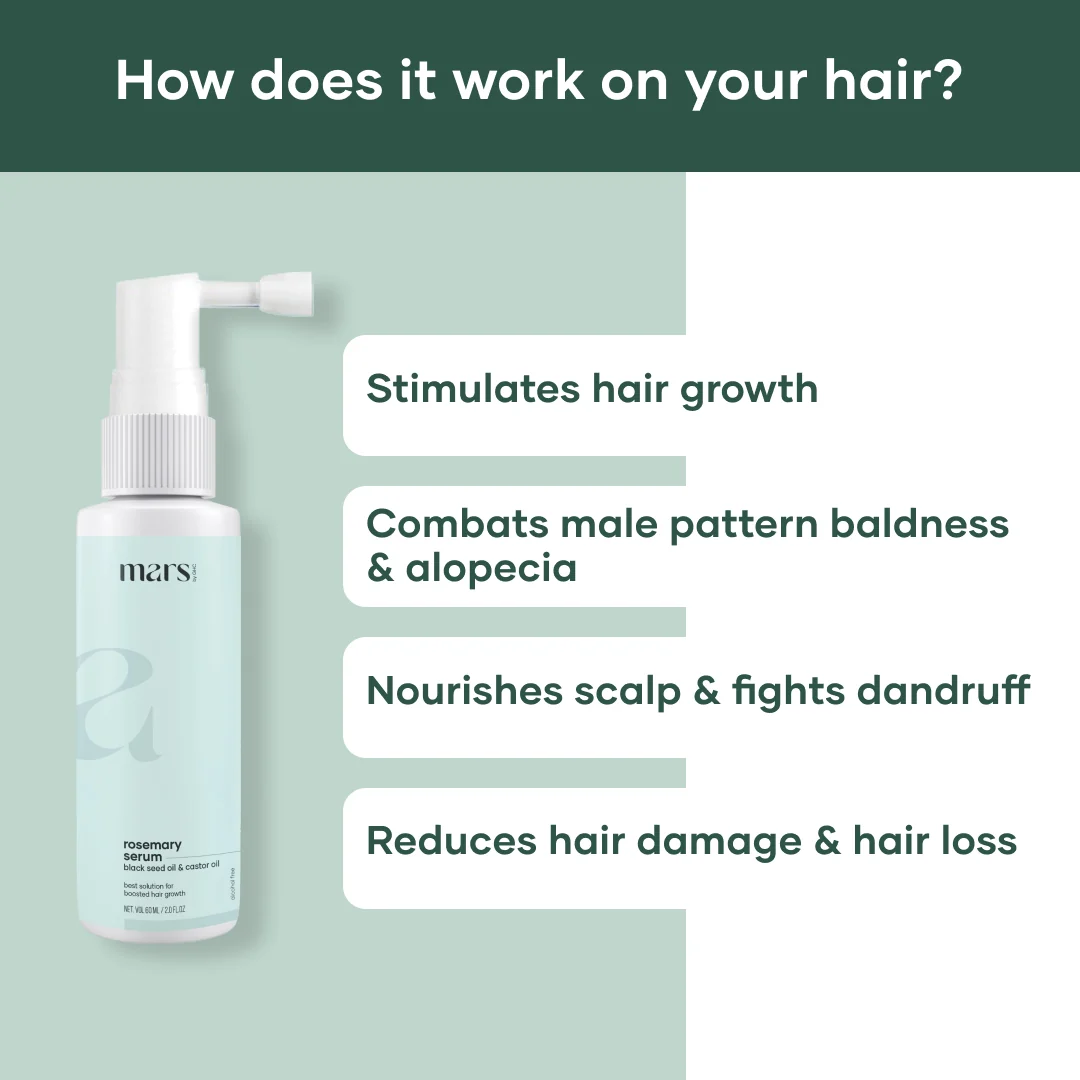 Mars Hair Growth Serum: Powered with Black Seed Oil, Rosemary, and Castor Oil - Image 3