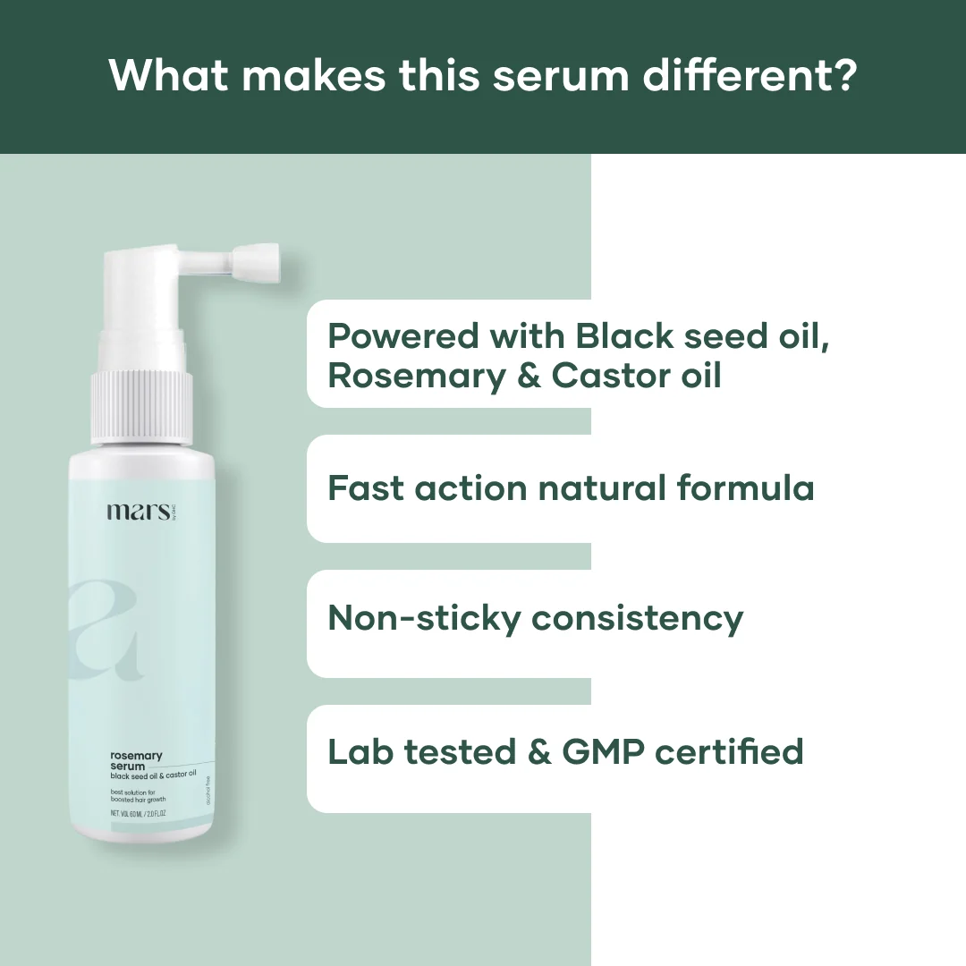 Mars Hair Growth Serum: Powered with Black Seed Oil, Rosemary, and Castor Oil - Image 4