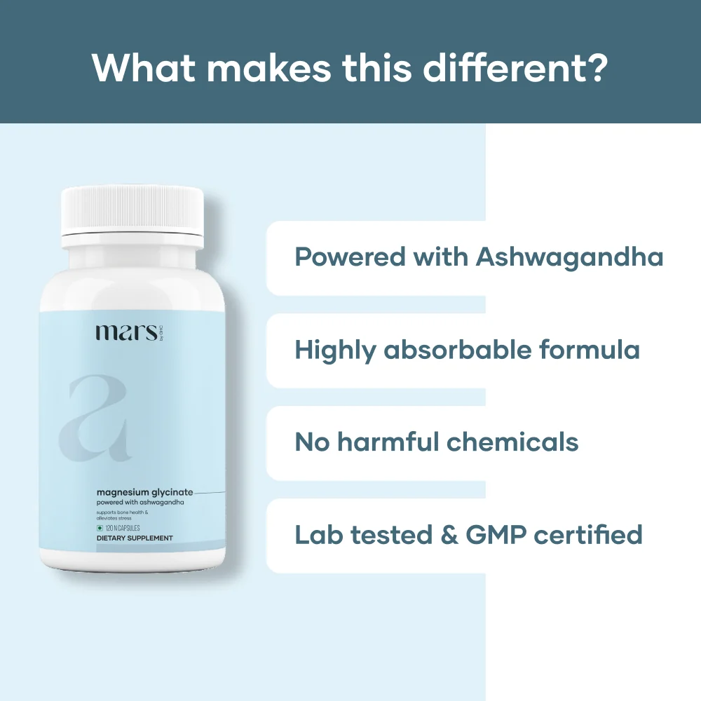 Magnesium Glycinate Capsules: Powered with Ashwagandha (120 N) - Image 5