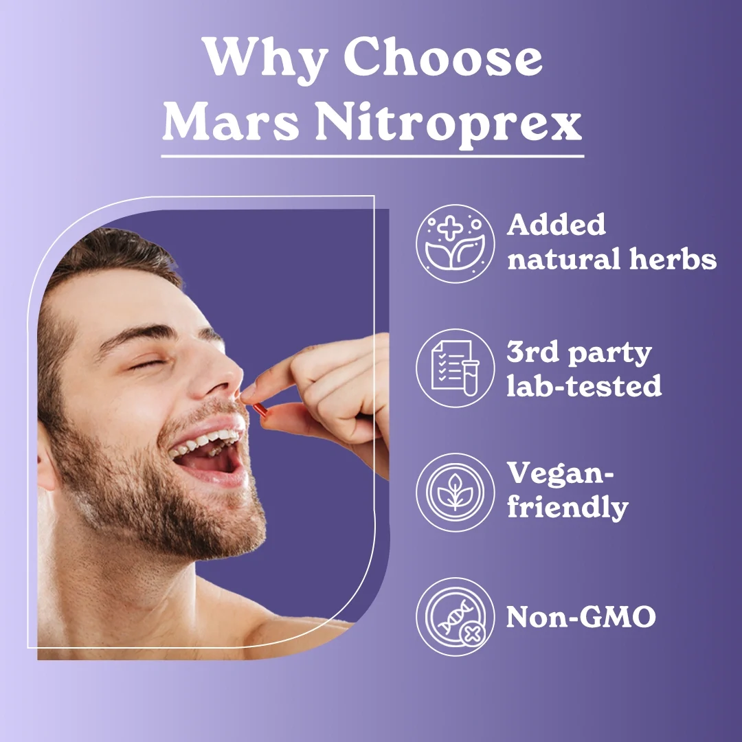Mars NitroPrex with L-Arginine & Beetroot - Blood Flow, Size & Bedroom Performance (60N) - Image 12