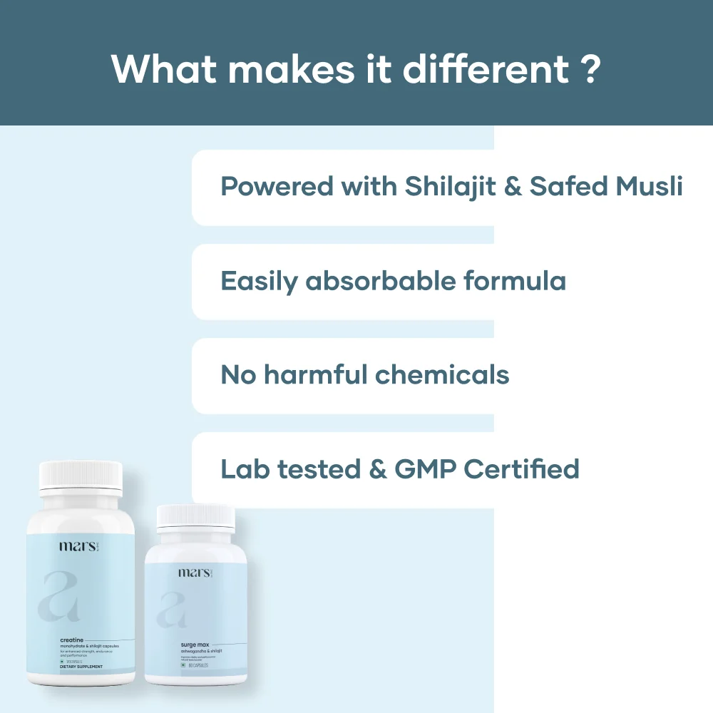 Mars Peak Performance Combo: Ashwagandha Capsules & Micronized Creatine Monohydrate Capsules - Image 5