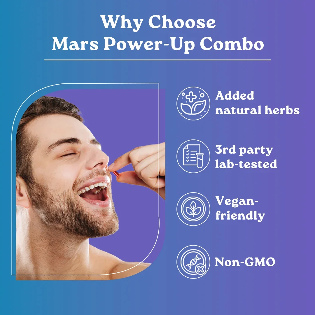 Mars Power Up Combo – Unlock Bigger Pumps, Stronger Performance & Testosterone Levels with Nitric Oxide & Turkesterone - Image 12